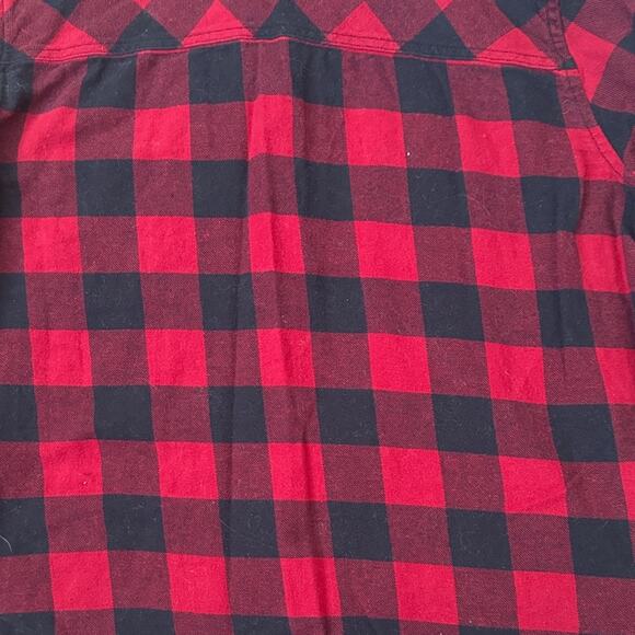 Universal Thread Red and Black Plaid Button-Down Shirt - Picture 4 of 4